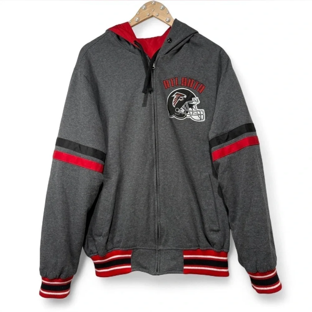 NFL Atlanta Falcons Reversible Full-Zip Hoodie Jacket G-III Sport Retro Football